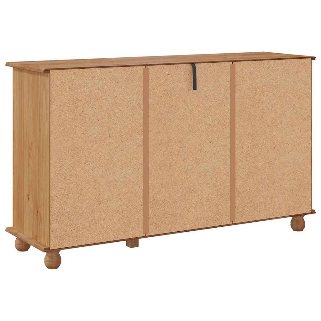 Sideboard Braun 133,5 x 40 x 79 cm Massivholz Kiefer